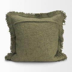 Kambal Evergreen 20x20 Cotton Pillow Cover with Down Filler - Ornate Home