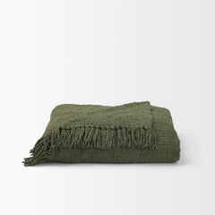 Kambal Evergreen Woven Cotton Throw Blanket - Ornate Home