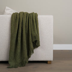 Kambal Evergreen Woven Cotton Throw Blanket - Ornate Home