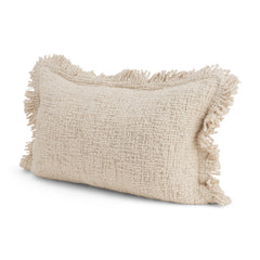 Kambal Light Beige 13x21 Cotton Pillow Cover with Down Filler - Ornate Home