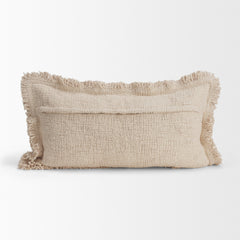 Kambal Light Beige 14x26 Cotton Decorative Pillow Cover - Ornate Home