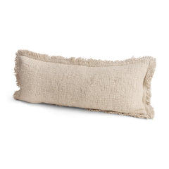 Kambal Light Beige 14x36 Cotton Pillow Cover with Down Filler