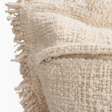 Kambal Light Beige 20x20 Cotton Pillow Cover with Down Filler - Ornate Home