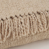 Kambal Light Beige Woven Cotton Throw Blanket - Ornate Home