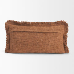 Kambal Mahogany 14x26 Cotton Pillow Cover with Down Filler - Ornate Home
