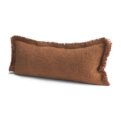 Kambal Mahogany 14x36 Cotton Pillow Cover with Down Filler - Ornate Home