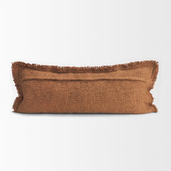 Kambal Mahogany 14x36 Cotton Pillow Cover with Down Filler - Ornate Home
