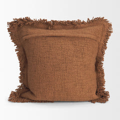 Kambal Mahogany 20x20 Cotton Pillow Cover with Non-Allergen Filler - Ornate Home