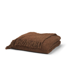 Kambal Mahogany Woven Cotton Throw Blanket - Ornate Home