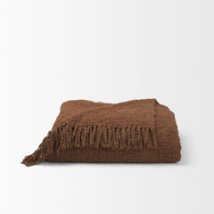 Kambal Mahogany Woven Cotton Throw Blanket - Ornate Home
