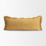 Kambal Mustard 14x36 Cotton Pillow Cover with Down Filler - Ornate Home