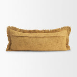 Kambal Mustard 14x36 Cotton Pillow Cover with Down Filler - Ornate Home