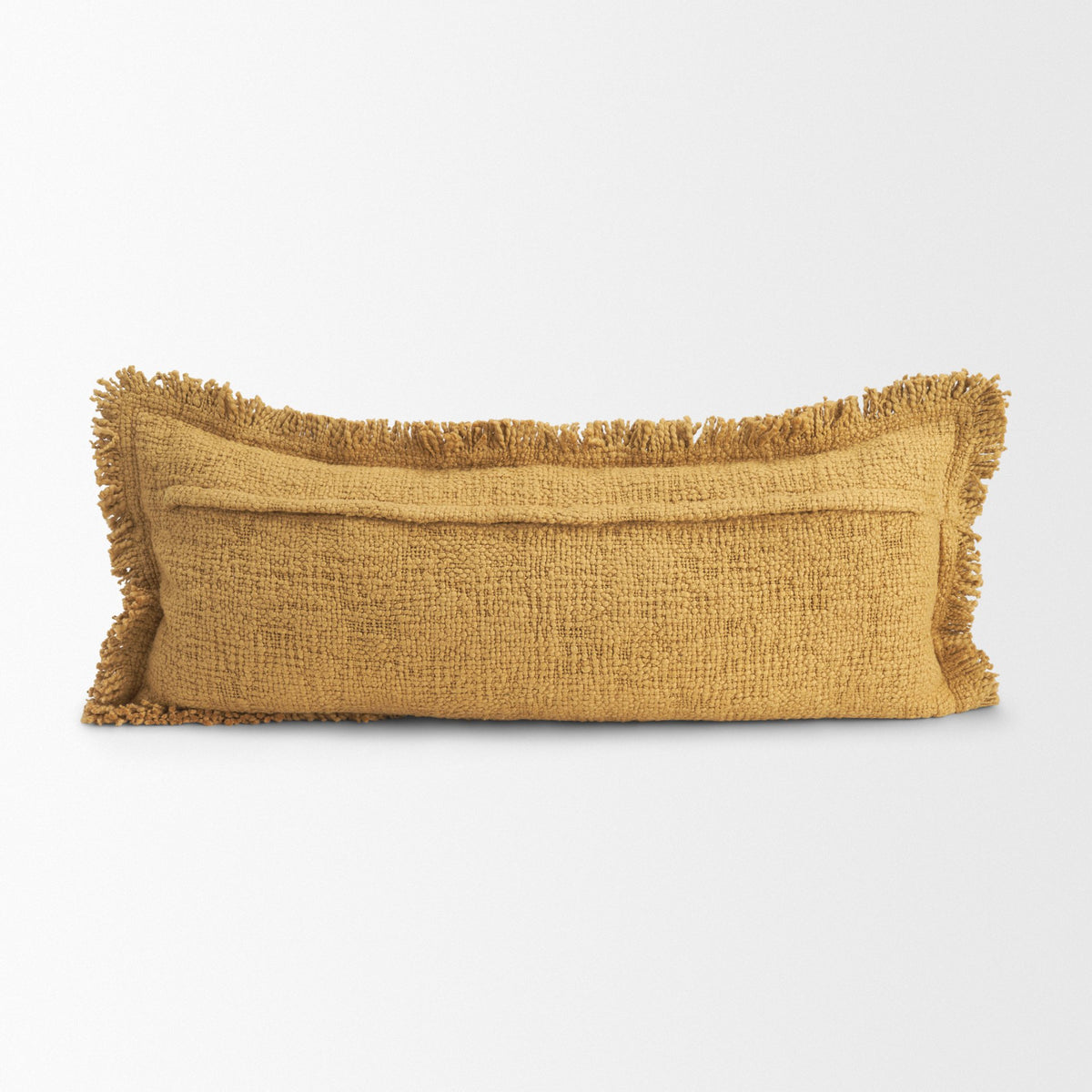 Kambal Mustard 14x36 Cotton Pillow Cover with Down Filler - Ornate Home
