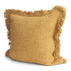 Kambal Mustard 20x20 Cotton Decorative Pillow Cover - Ornate Home