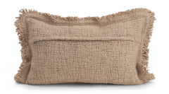 Kambal Sand 13x21 Cotton Pillow Cover with Down Filler - Ornate Home