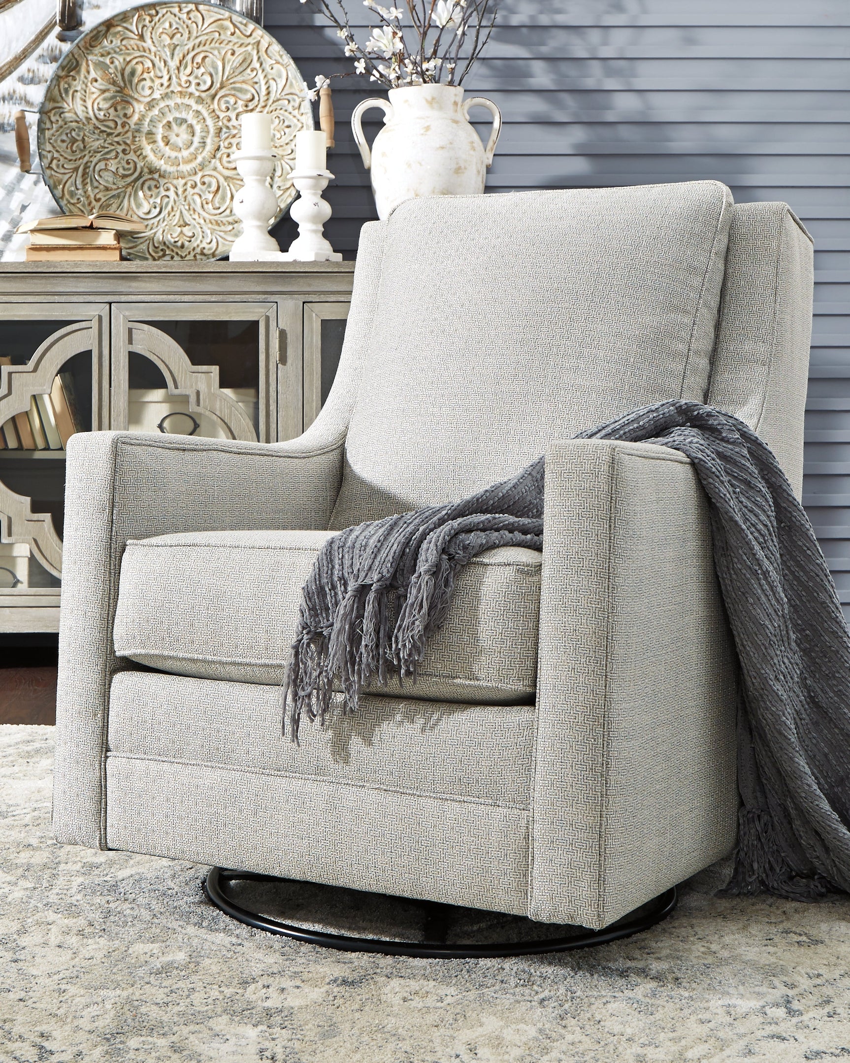 Kambria Swivel Accent Chair (Online Special Price) - Ornate Home