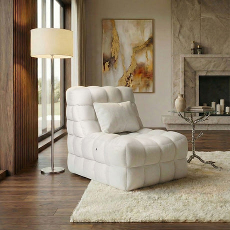 Kamili White Massage Chair - Ornate Home