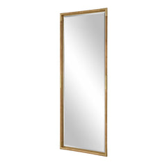 Kampar Gold/Woodtone Full Length Rattan Tall Mirror - Ornate Home