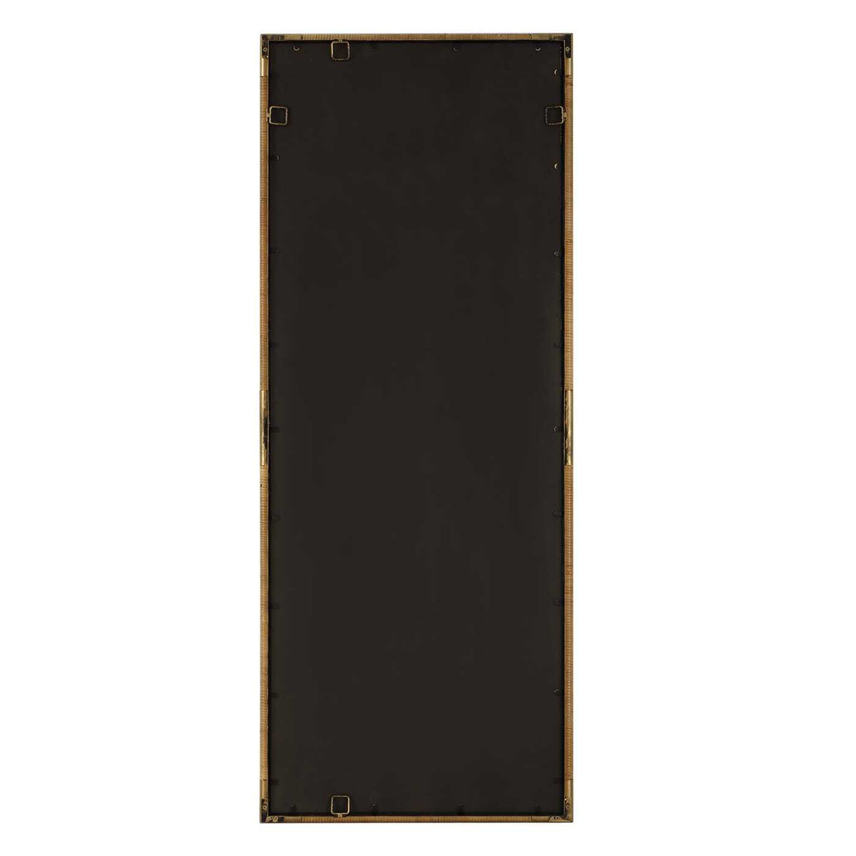 Kampar Gold/Woodtone Full Length Rattan Tall Mirror - Ornate Home