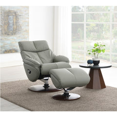 Kandoro Gray Motıon Accent Chair W/Swivel & Ottoman - Ornate Home