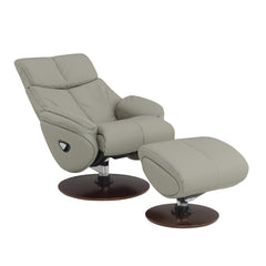 Kandoro Gray Motıon Accent Chair W/Swivel & Ottoman - Ornate Home