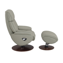 Kandoro Gray Motıon Accent Chair W/Swivel & Ottoman - Ornate Home
