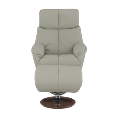 Kandoro Gray Motıon Accent Chair W/Swivel & Ottoman - Ornate Home