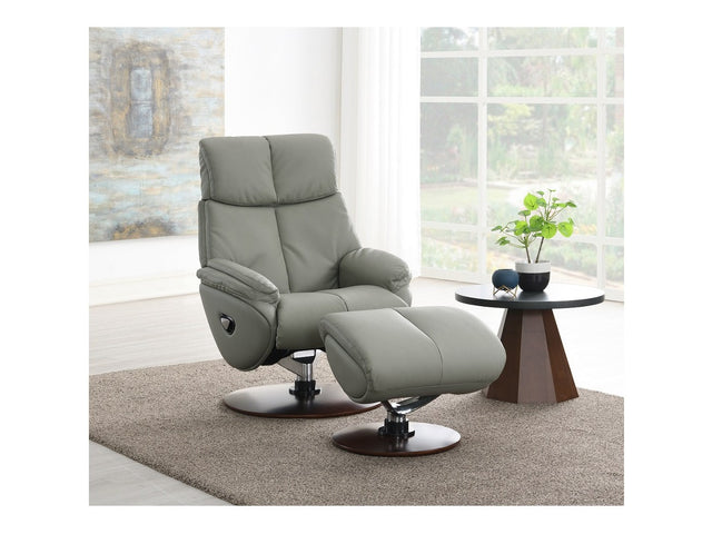 Kandoro Gray Motıon Accent Chair W/Swivel & Ottoman - Ornate Home