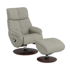 Kandoro Gray Motıon Accent Chair W/Swivel & Ottoman - Ornate Home