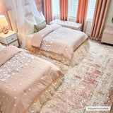 Kandos Blush & Light Pink Area Rug - Ornate Home