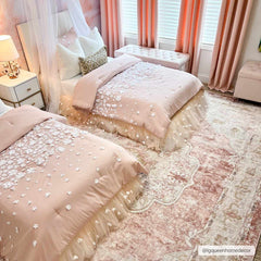 Kandos Blush & Light Pink Area Rug - Ornate Home