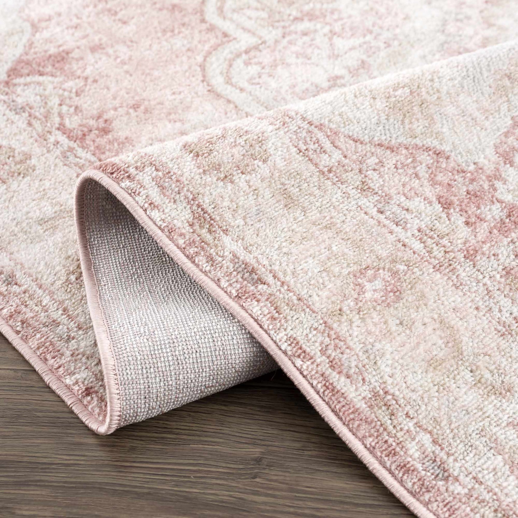 Kandos Blush & Light Pink Area Rug - Ornate Home