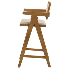 Kane Light Walnut Bar Chair (Set of 2) - Ornate Home