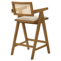 Kane Light Walnut Bar Chair (Set of 2) - Ornate Home
