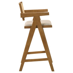 Kane Light Walnut Bar Chair (Set of 2) - Ornate Home