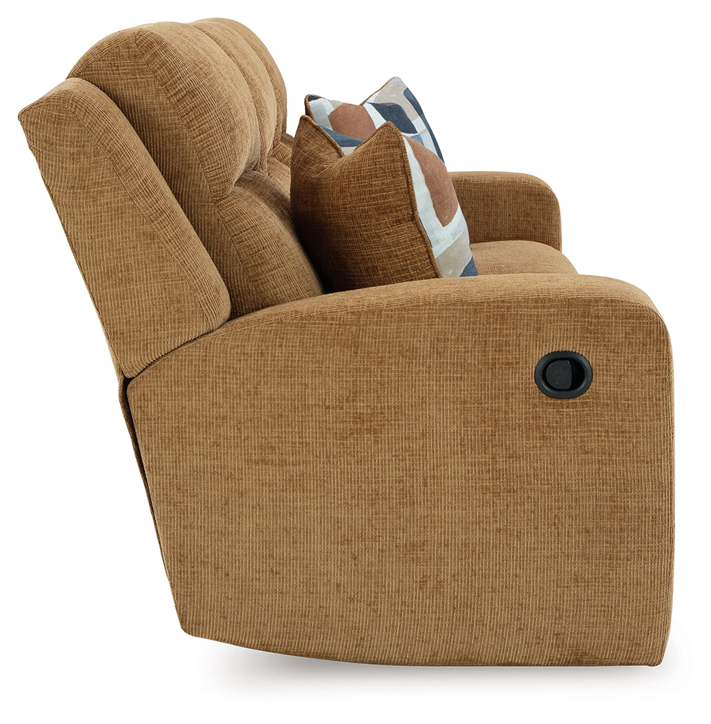 Kanlow Honey Reclining Sofa and Loveseat (Online Special Price) - Ornate Home