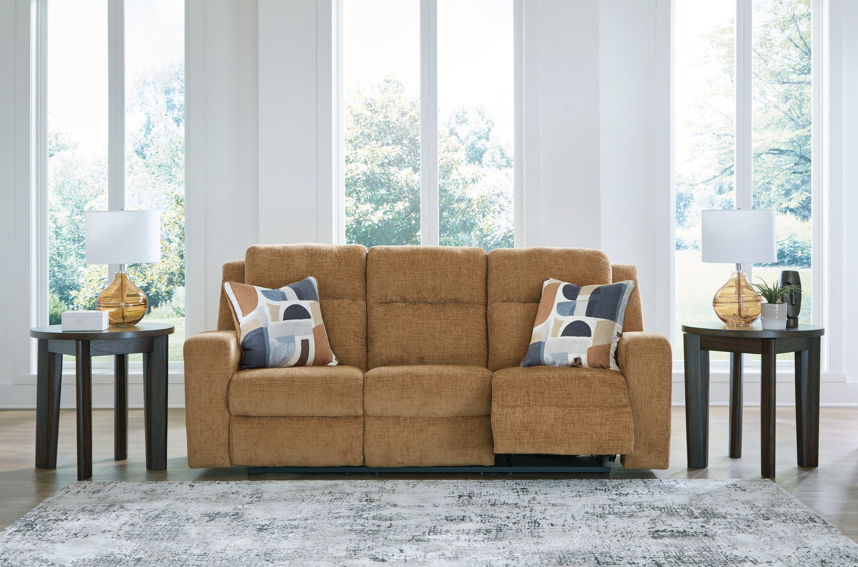 Kanlow Honey Reclining Sofa and Loveseat (Online Special Price) - Ornate Home