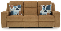 Kanlow Honey Reclining Sofa and Loveseat - Ornate Home