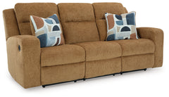 Kanlow Honey Reclining Sofa and Loveseat - Ornate Home