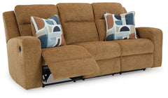 Kanlow Honey Reclining Sofa and Loveseat - Ornate Home