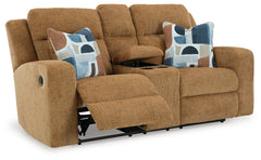 Kanlow Honey Reclining Sofa and Loveseat - Ornate Home