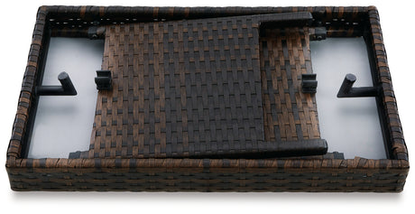 Kantana Brown 2 Outdoor Chaise Lounge Chairs and End Table - Ornate Home