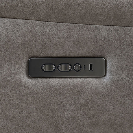 Kantu Brown Synthetic Leather Motion Sectional Sofa - Ornate Home