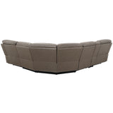 Kantu Brown Synthetic Leather Motion Sectional Sofa - Ornate Home