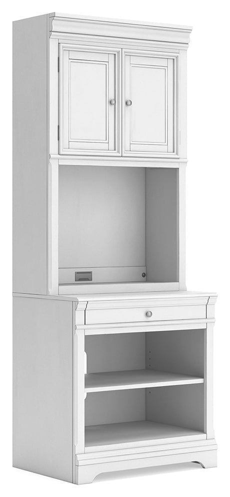 Kanwyn Whitewash Bookcase (2-Door Cabinet) - Ornate Home