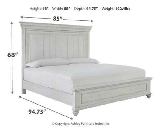 Kanwyn Whitewash Cal. King Bedroom Set / 3pc (Online Special Price) - Ornate Home