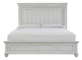 Kanwyn Whitewash California King Panel Bed (Online Special Price) - Ornate Home