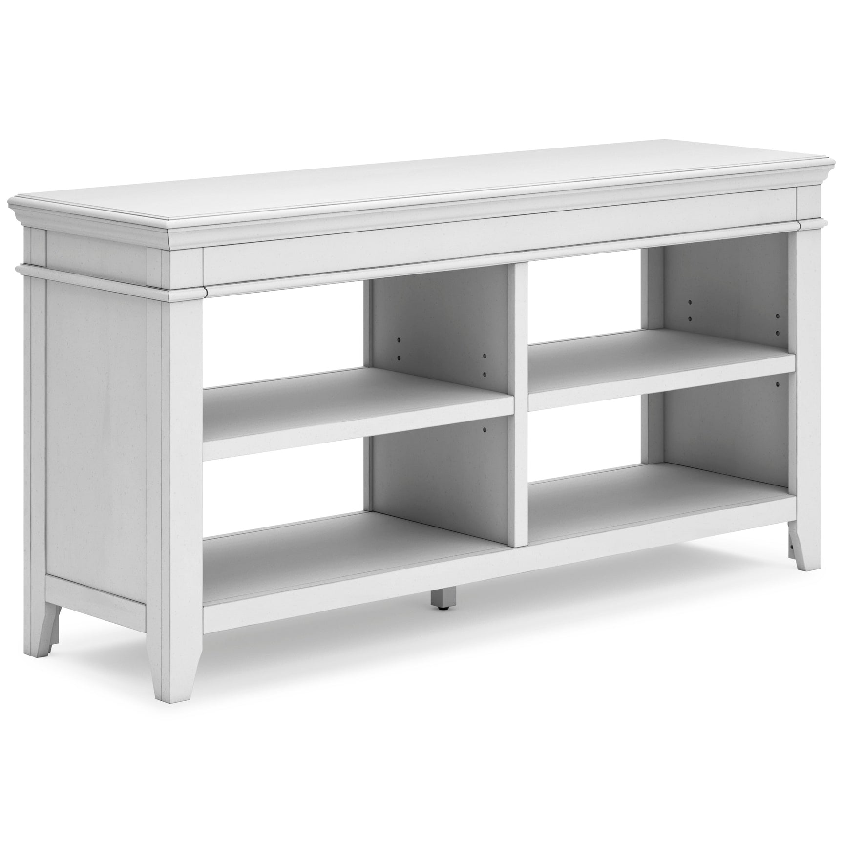 Kanwyn Whitewash Credenza w/ Open Storage (Online Special Price) - Ornate Home
