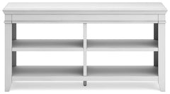 Kanwyn Whitewash Credenza w/ Open Storage - Ornate Home
