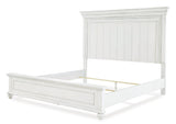 Kanwyn Whitewash King Panel Bed (Online Special Price) - Ornate Home